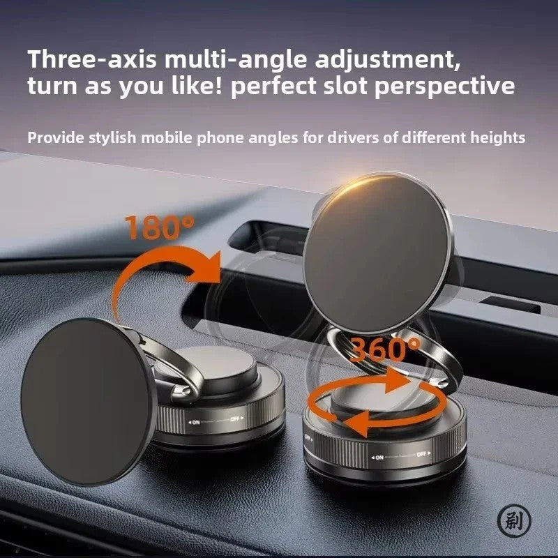 360° Vacuum Magnetic Phone Holder Suction Cup Car Mount with Foldable Stand LOT