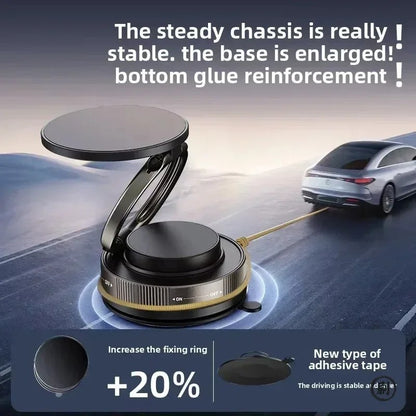 360° Vacuum Magnetic Phone Holder Suction Cup Car Mount with Foldable Stand LOT